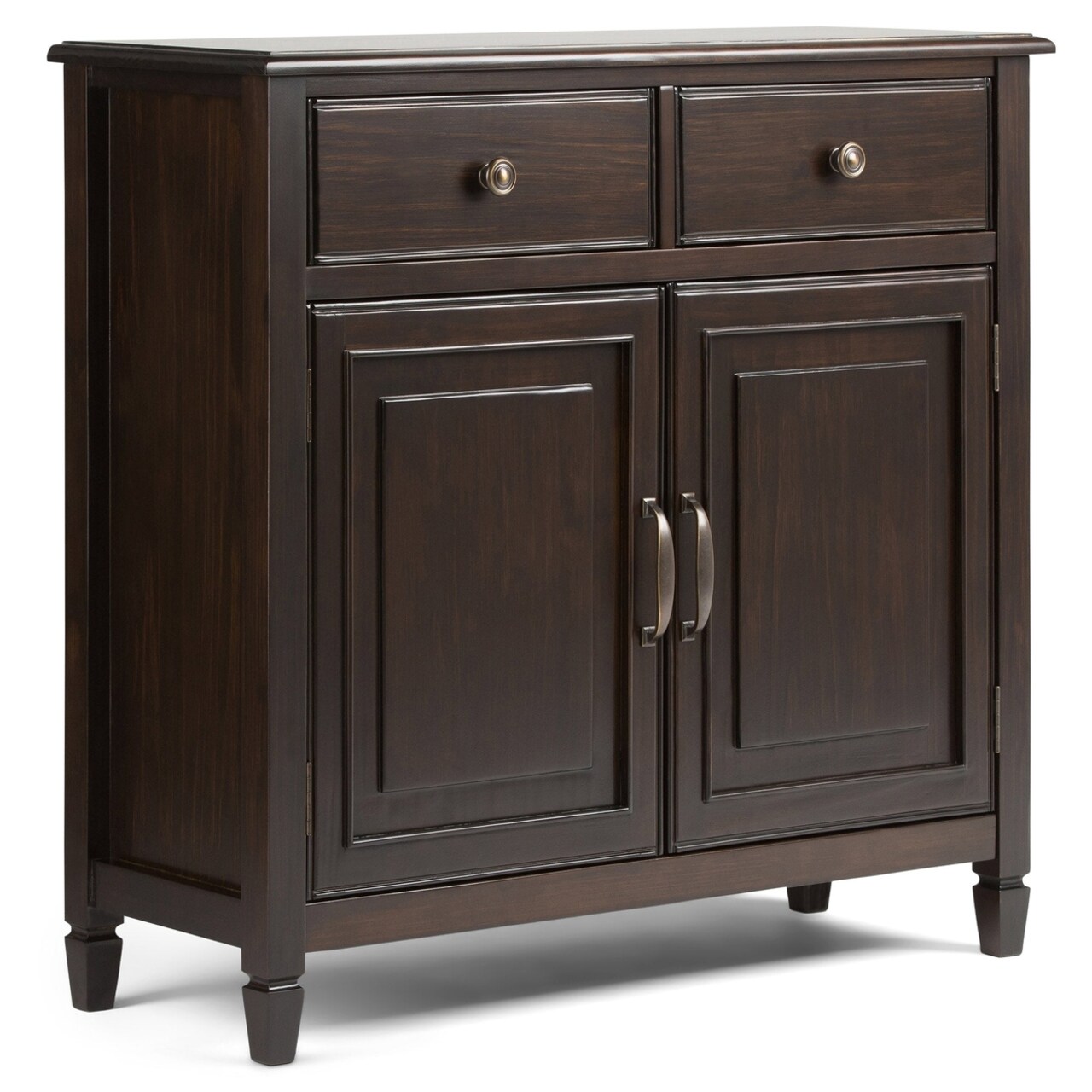 Simpli Home Connaught Solid Wood 40"Transitional Entryway Storage Cabinet